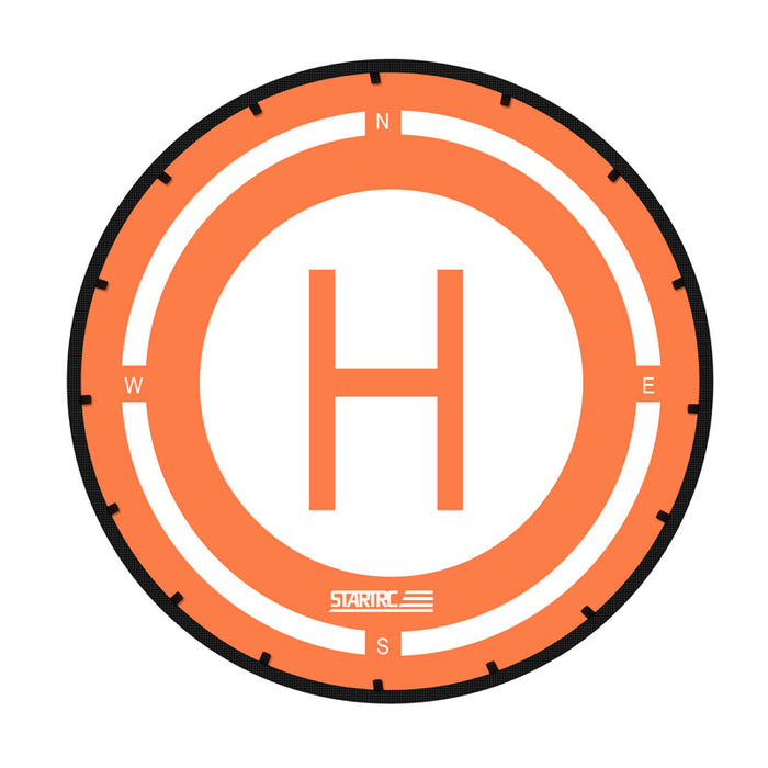 Drone Landingpad Helipad - 95cm - Opvouwbaar - Oranje/Wit