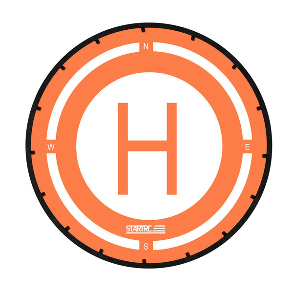 Drone Landingpad Helipad - 95cm - Opvouwbaar - Oranje/Wit