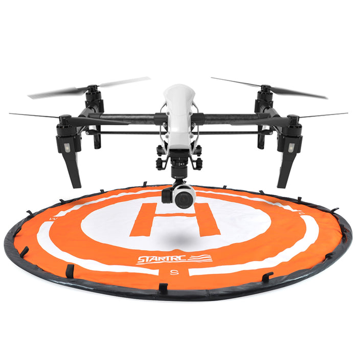 Drone Landingpad Helipad - 95cm - Opvouwbaar - Oranje/Wit