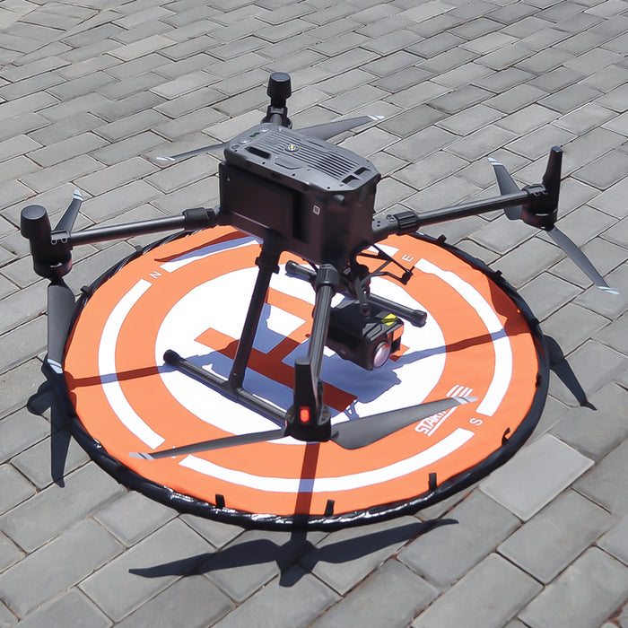 Drone Landingpad Helipad - 95cm - Opvouwbaar - Oranje/Wit