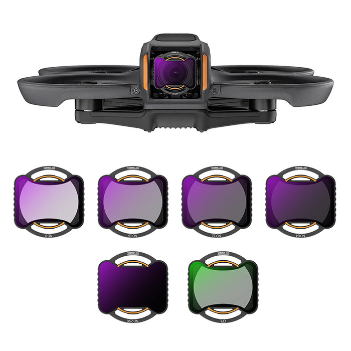 Filterset 6 Stuks - CPL/ND8/ND16/ND32/ND64/ND256 - DJI Avata 2