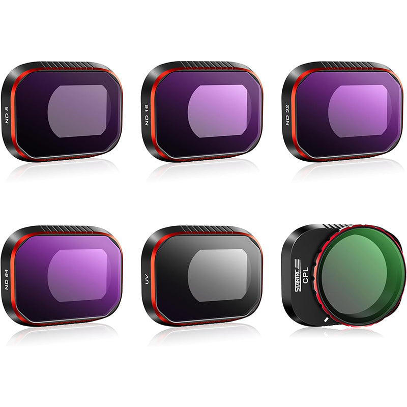 Filterset 6 Stuks - CPL/UV/ND8/ND16/ND32/ND64 - DJI Mini 4 Pro