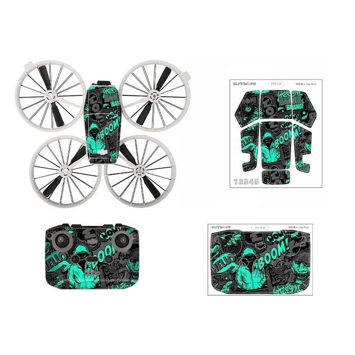 Stickerset - Cap Man - DJI Flip met RC-N3 Controller