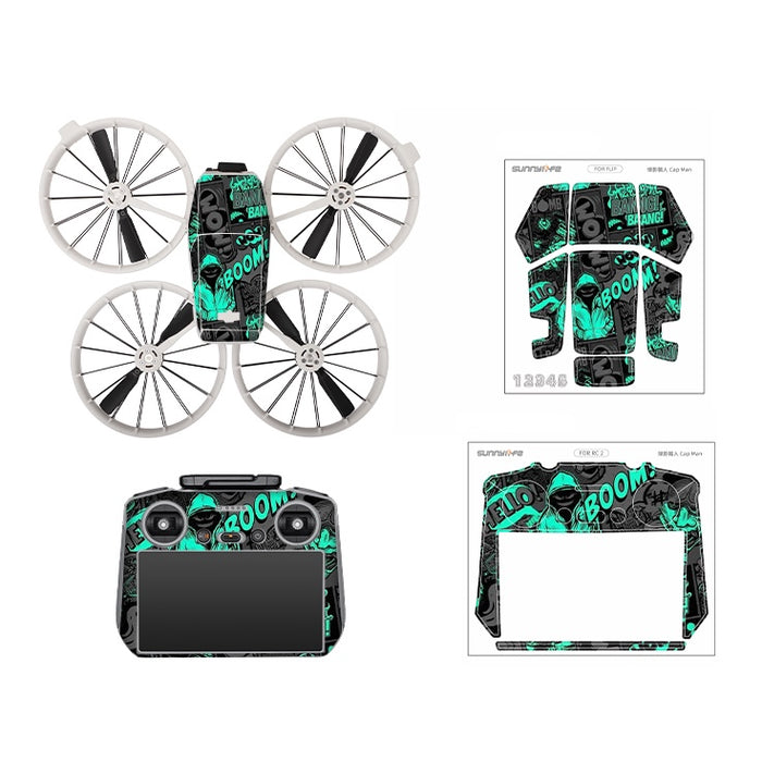 Stickerset - Cap Man - DJI Flip met RC 2 Controller