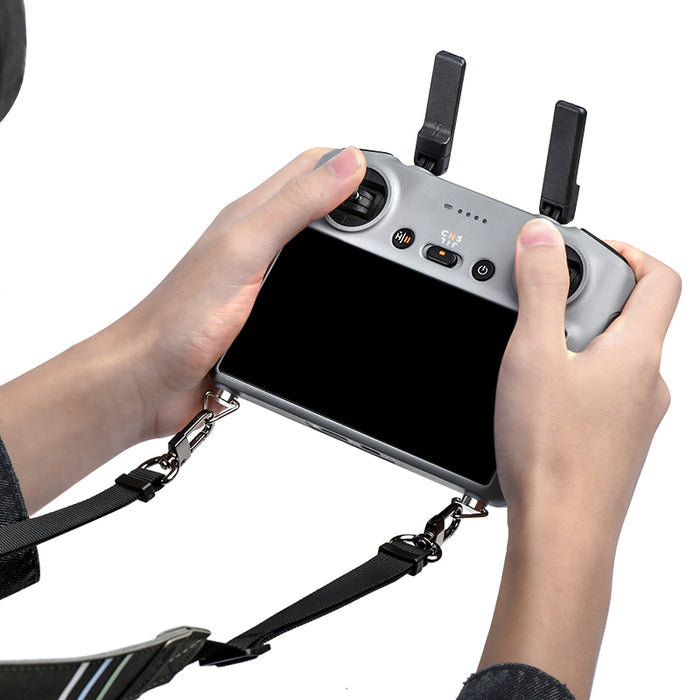 Lanyard - Grijs met Groene Strepen - Universeel voor Controllers met Bevestigingspunten