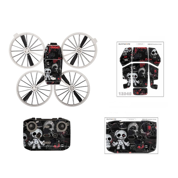 Stickerset - Skeleton Corps - DJI Flip met RC-N3 Controller