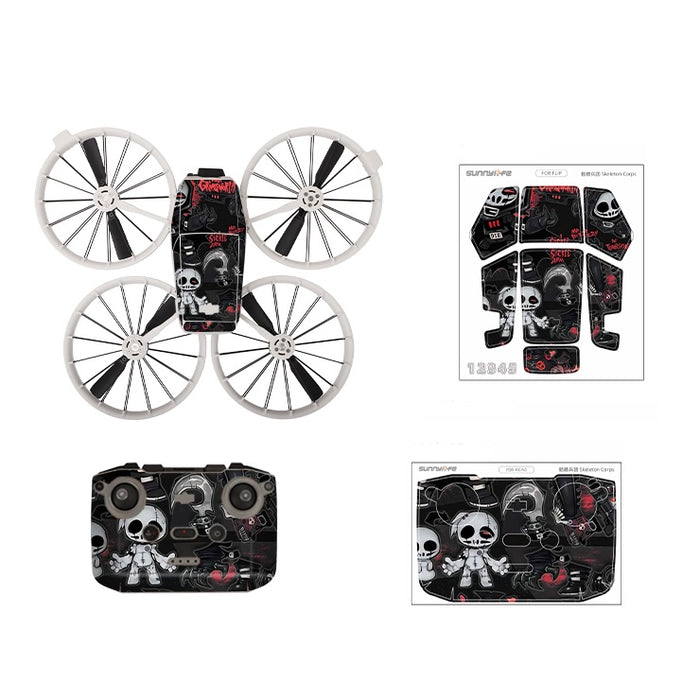 Stickerset - Skeleton Corps - DJI Flip met RC-N3 Controller