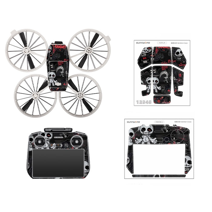 Stickerset - Skeleton Corps - DJI Flip met RC 2 Controller