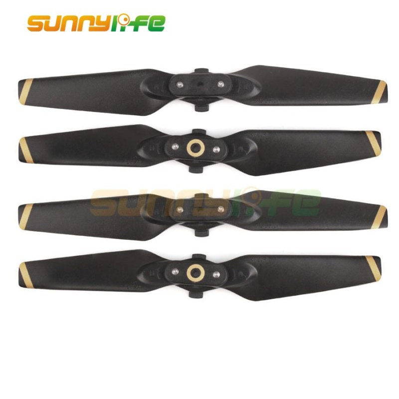 Propellers - 4 Paar - DJI Spark - Zwart met Gouden Punt