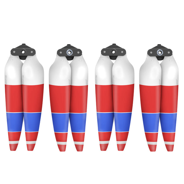 Low Noise Propellers - 4 Paar - DJI Air 3/3S - Gekleurd Wit Rood Blauw