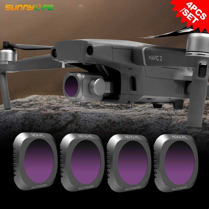 Sunnylife NDPL Filterset 4 Stuks - ND8PL/ND16PL/ND32PL/ND64PL - DJI Mavic 2 Pro