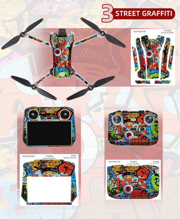 Stickerset - Street Graffiti - voor DJI Mini 3 - DJI RC-N1