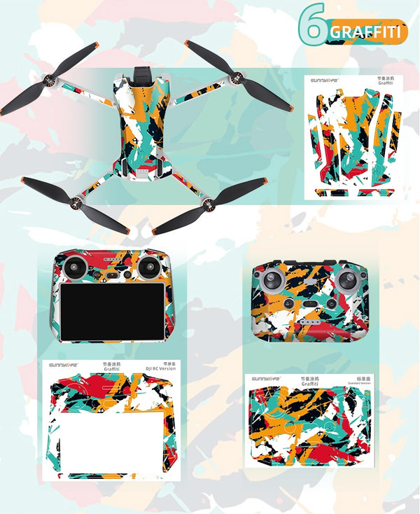 Stickerset - Graffiti - voor DJI Mini 3 - DJI RC