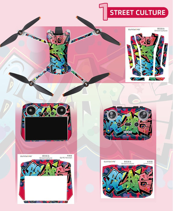 Stickerset - Street Culture - voor DJI Mini 3 - DJI RC
