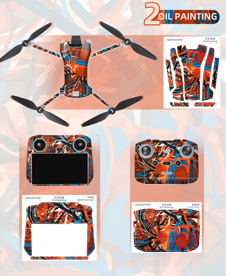 Stickerset - Oil Painting - voor DJI Mini 3 - DJI RC