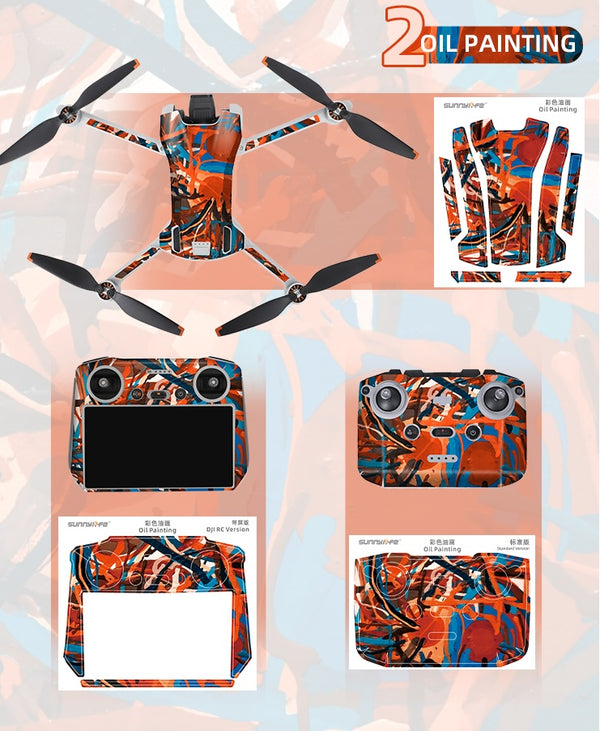 Stickerset - Oil Painting - voor DJI Mini 3 - DJI RC