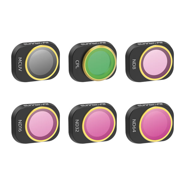 Sunnylife Filterset 6 Stuks - MCUV/CPL/ND8/ND16/ND32/ND64 - DJI Mini 4 Pro