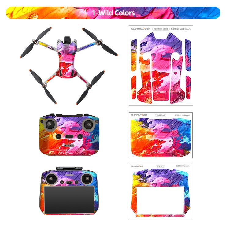 Stickers - Wild Colors - voor DJI Mini 4 Pro - RC 2