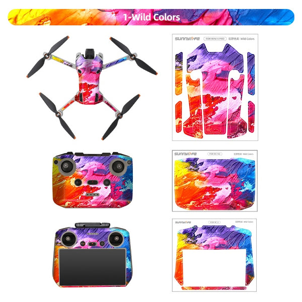 Stickers - Wild Colors - voor DJI Mini 4 Pro - RC 2