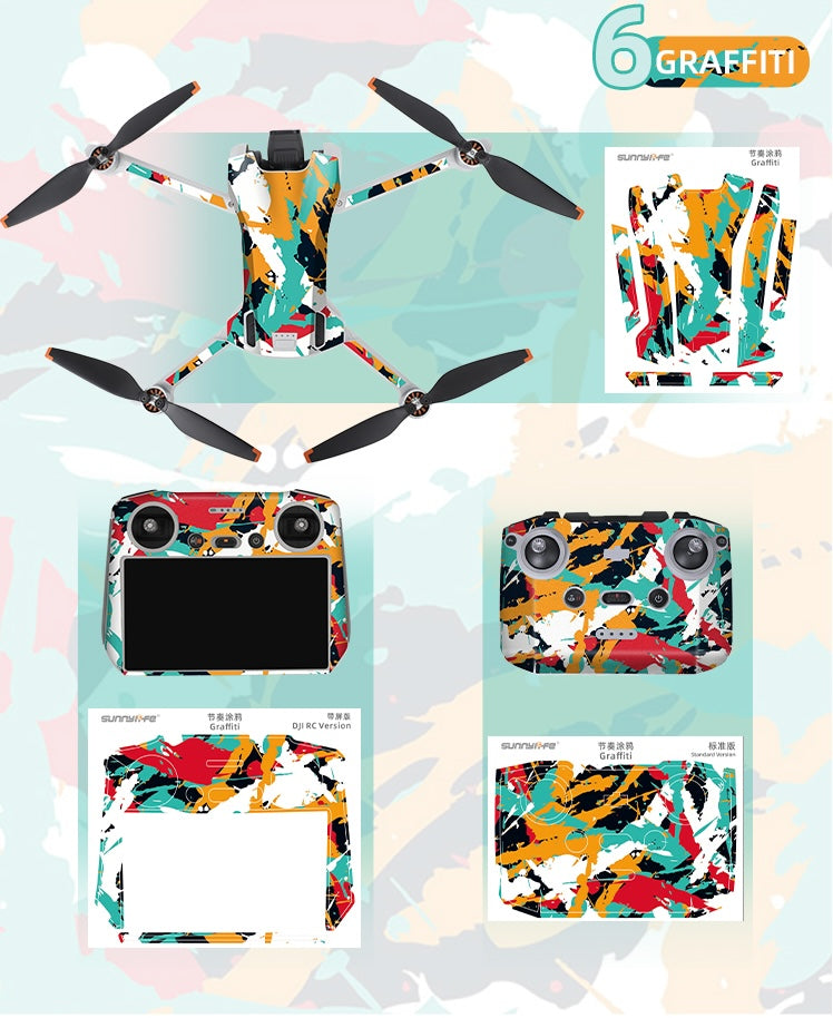 Stickerset - Graffiti - voor DJI Mini 3 - DJI RC-N1
