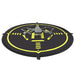 Helipad zwart met drone